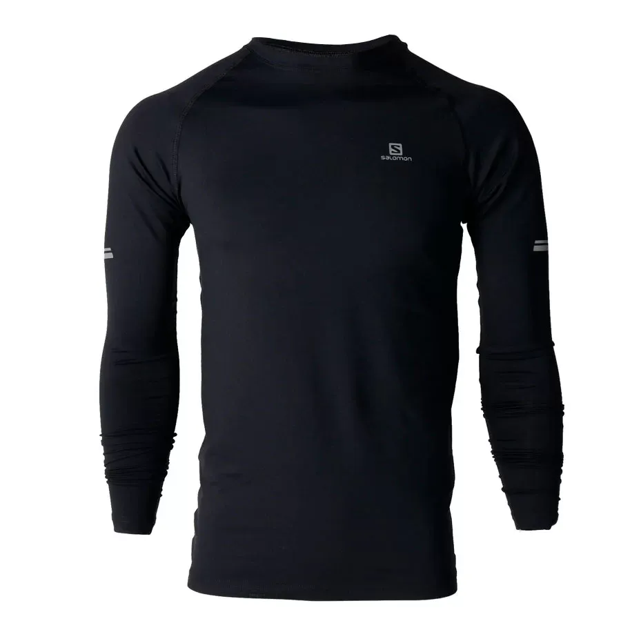 Imagen 3 de 4 de Remera Salomon Hybrid-NEGRO