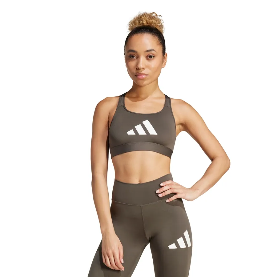 Imagen 0 de 7 de Top adidas Powerreact Big Logo-VERDE OLIVA/BLANCO