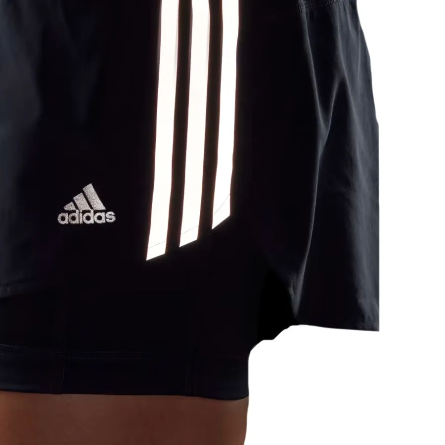 Imagen 4 de 5 de Pollera adidas Con Shorts Run Icons 3 Tiras-MARINO