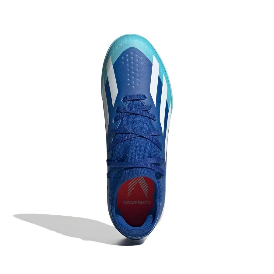 Imagen 1 de 7 de Botines adidas X Crazyfast 3 tf j-AZUL/CELESTE/BLANCO