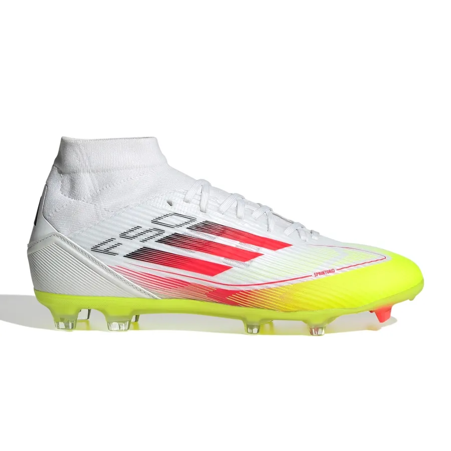 Imagen 0 de 7 de Botines adidas F50 League Fg/Mg Mi-BLANCO/AMARILLO FLUOR/CORAL FLUOR