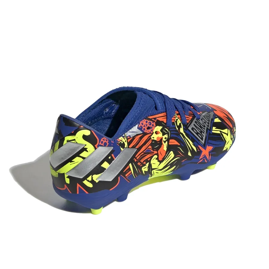 Imagen 2 de 7 de Botines adidas Nemeziz Messi 19.3 Terreno Firme-AZUL/NARANJA/AMARILLO