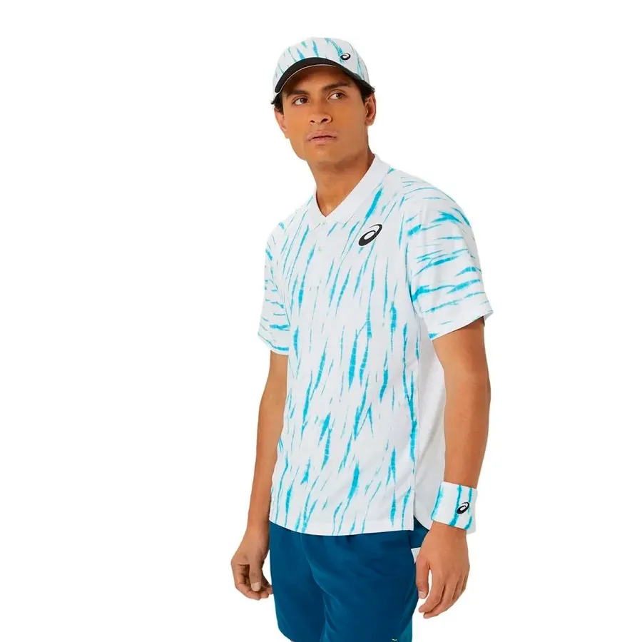Imagen 1 de 5 de Remera Asics Polo Game-BLANCO/TURQUESA