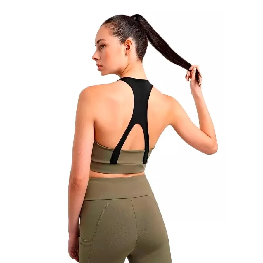 Imagen 1 de 4 de Top Asics Deportivo Back Aw22-VERDE MILITAR