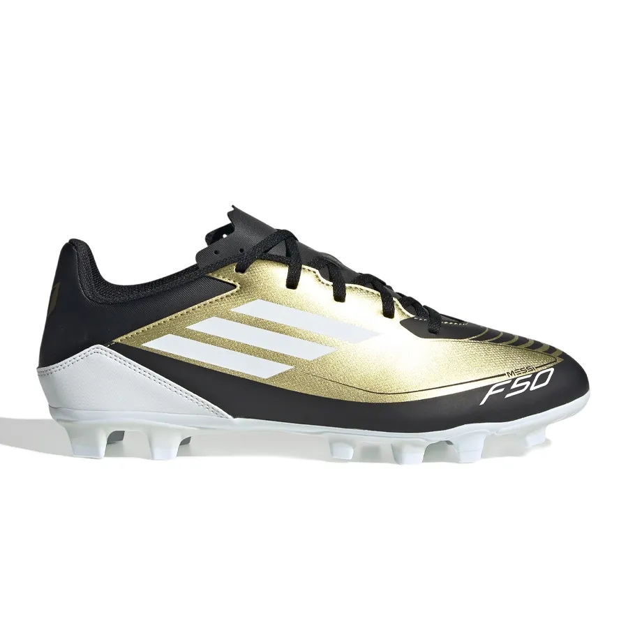 Imagen 0 de 8 de Botines adidas F50 Club FxG Messi-NEGRO/DORADO/BLANCO
