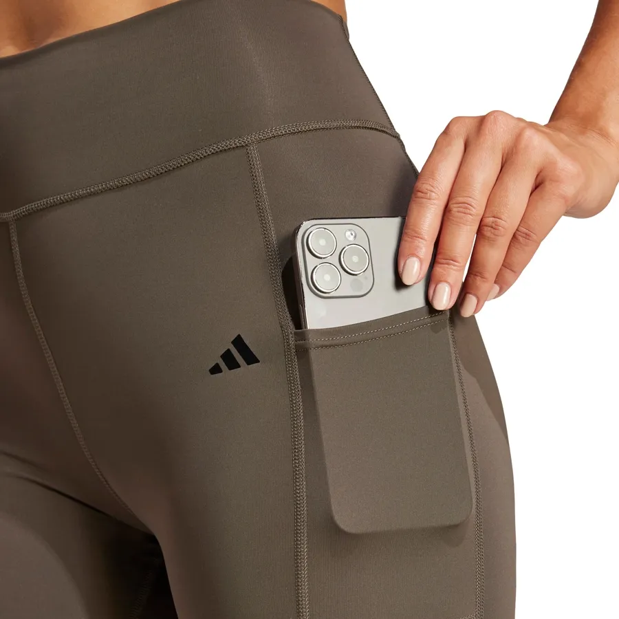 Imagen 2 de 5 de Calza adidas Optime Larga-VERDE OLIVA