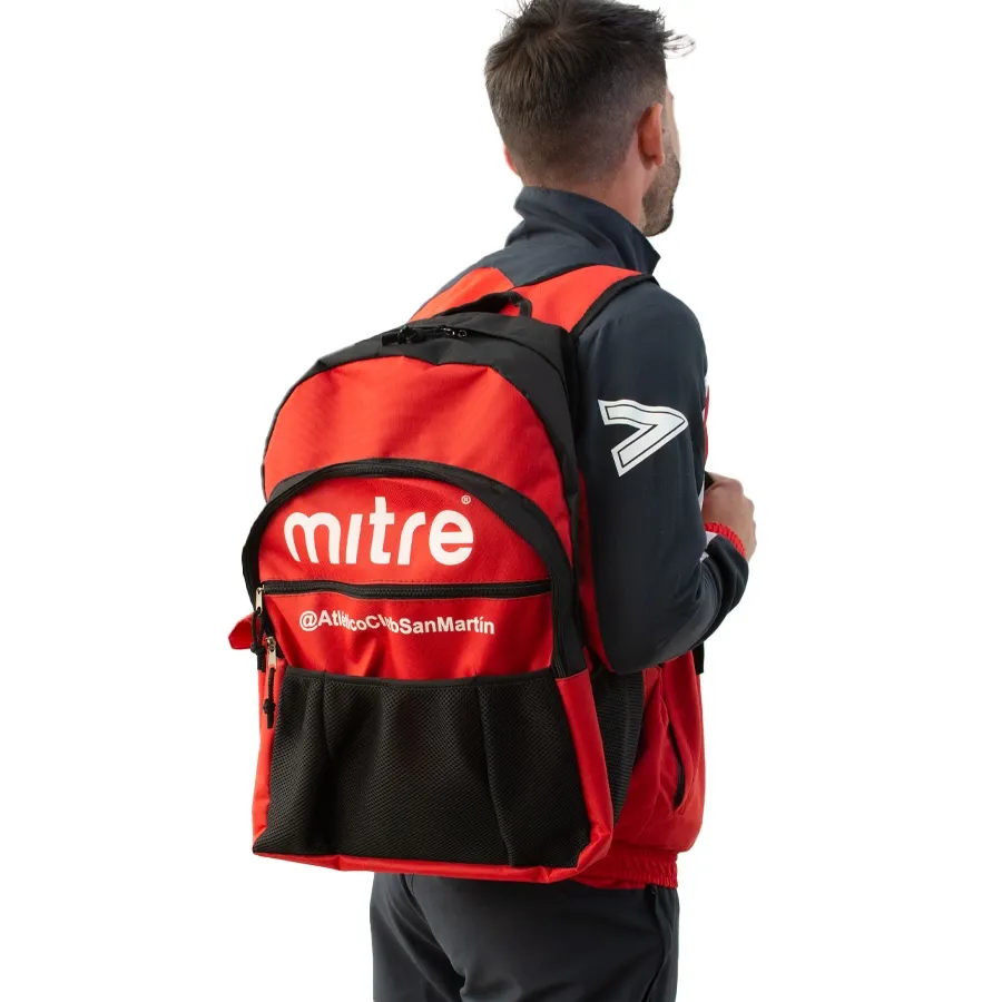 Imagen 0 de 3 de Mochila Mitre Club Atlético San Martin de Mendoza-ROJO/BLANCO