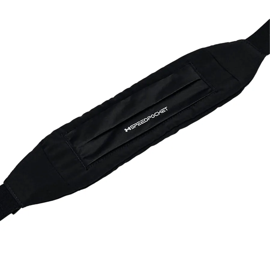 Imagen 2 de 7 de Riñonera Under Armour Speedpocket Run-NEGRO/VERDE FLUOR