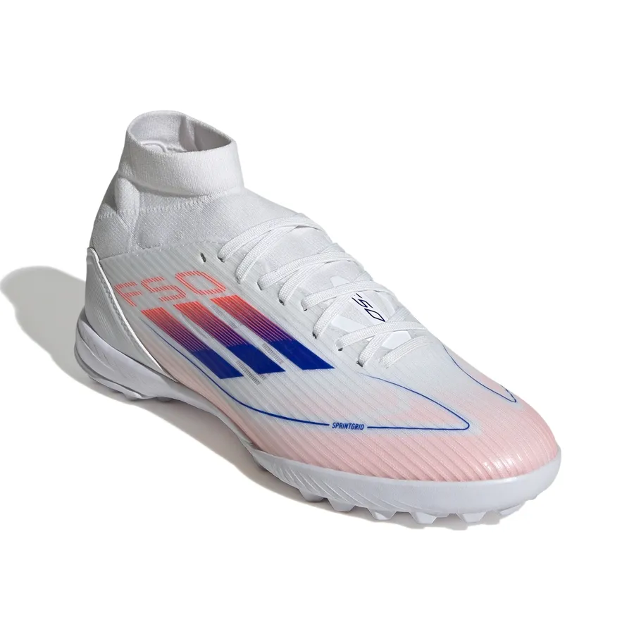 Imagen 1 de 8 de Botines adidas F50 League Mid Tf-BLANCO/AZUL/NARANJA