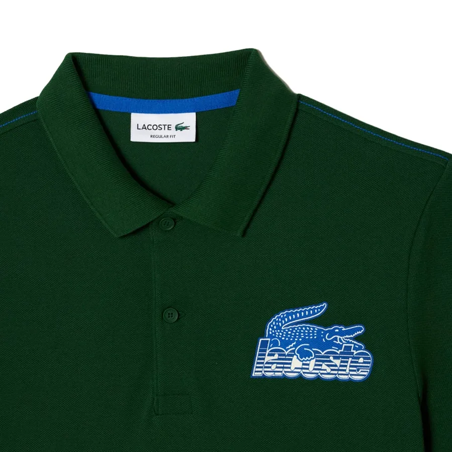 Imagen 4 de 6 de Remera Lacoste Chemise Col Bord Cotes Ma-VERDE