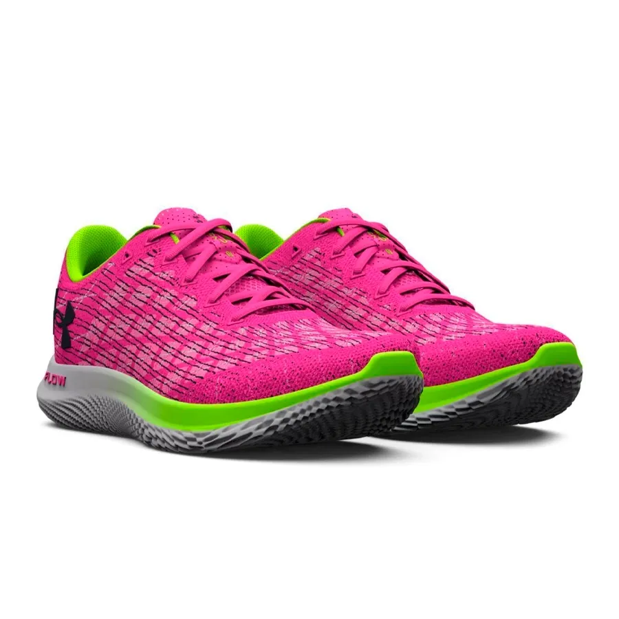 Imagen 2 de 5 de Zapatillas Under Armour Flow Velociti Wind 2-ROSA/VERDE FLUOR