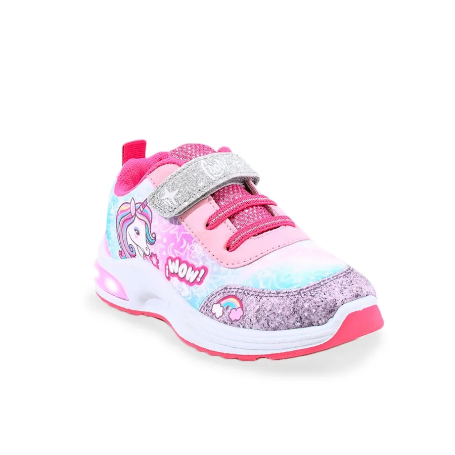 Imagen 1 de 4 de Zapatillas Footy C/Luz Unicornio-FUCSIA/PLATA/BLANCO