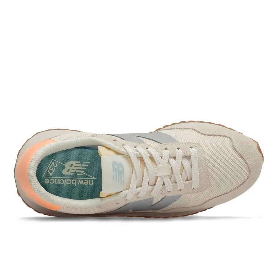 Imagen 3 de 5 de Zapatillas New Balance 237-BEIGE/GRIS/NARANJA