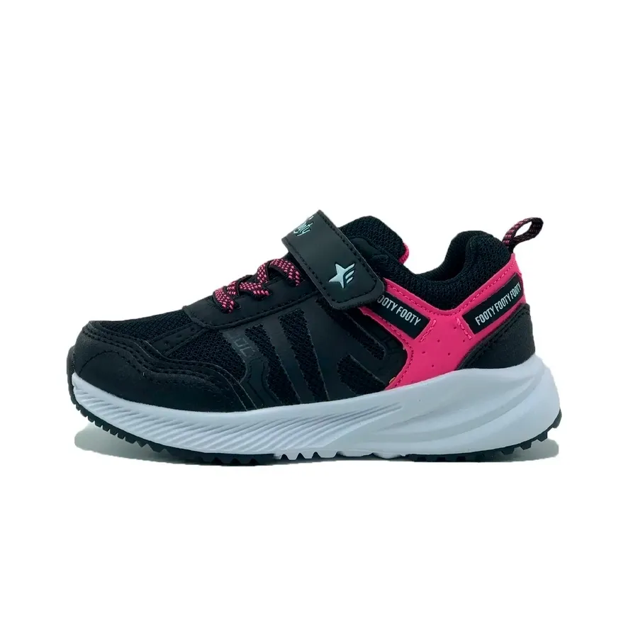 Imagen 1 de 2 de Zapatillas Footy Deportiva Velcro-NEGRO/ROSA