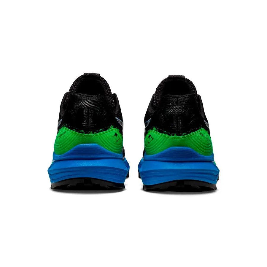 Imagen 3 de 6 de Zapatillas Asics Gel Trabuco 10 Standard-NEGRO/AZUL/VERDE
