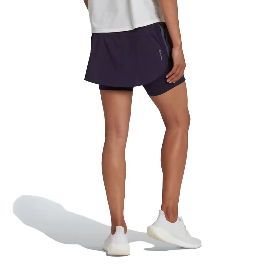 Imagen 1 de 5 de Pollera adidas Con Shorts Run Icons 3 Tiras-MARINO