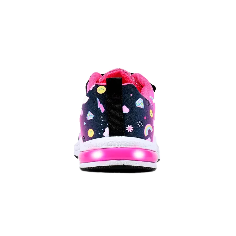 Imagen 2 de 3 de Zapatillas Footy Pop Unicornio Dreamer-NEGRO/FUCSIA/LILA