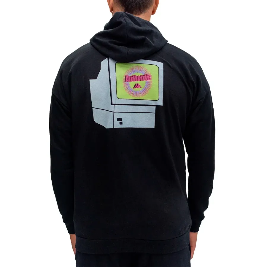 Imagen 2 de 3 de Buzo Kappa Authentic Graphik-NEGRO/CELESTE