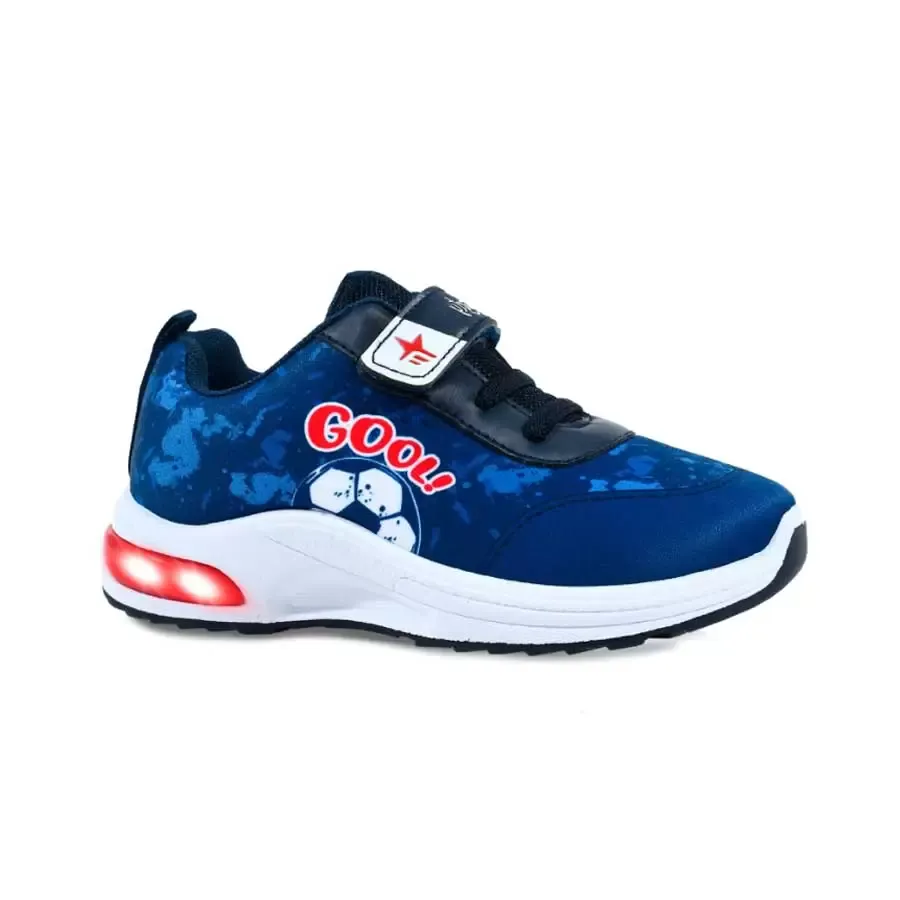 Imagen 0 de 4 de Zapatillas Footy Inyectada C/Luz-AZUL/ROJO