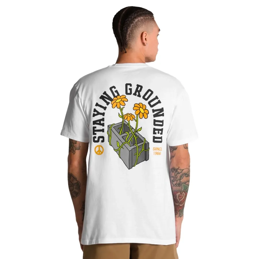 Imagen 2 de 5 de Remera Vans Staying Gounded-BLANCO/AMARILLO