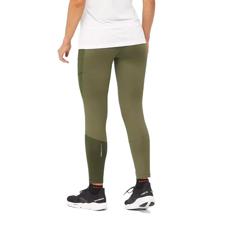 Imagen 1 de 5 de Calza Salomon Cross Run 25" Tight-VERDE OLIVA