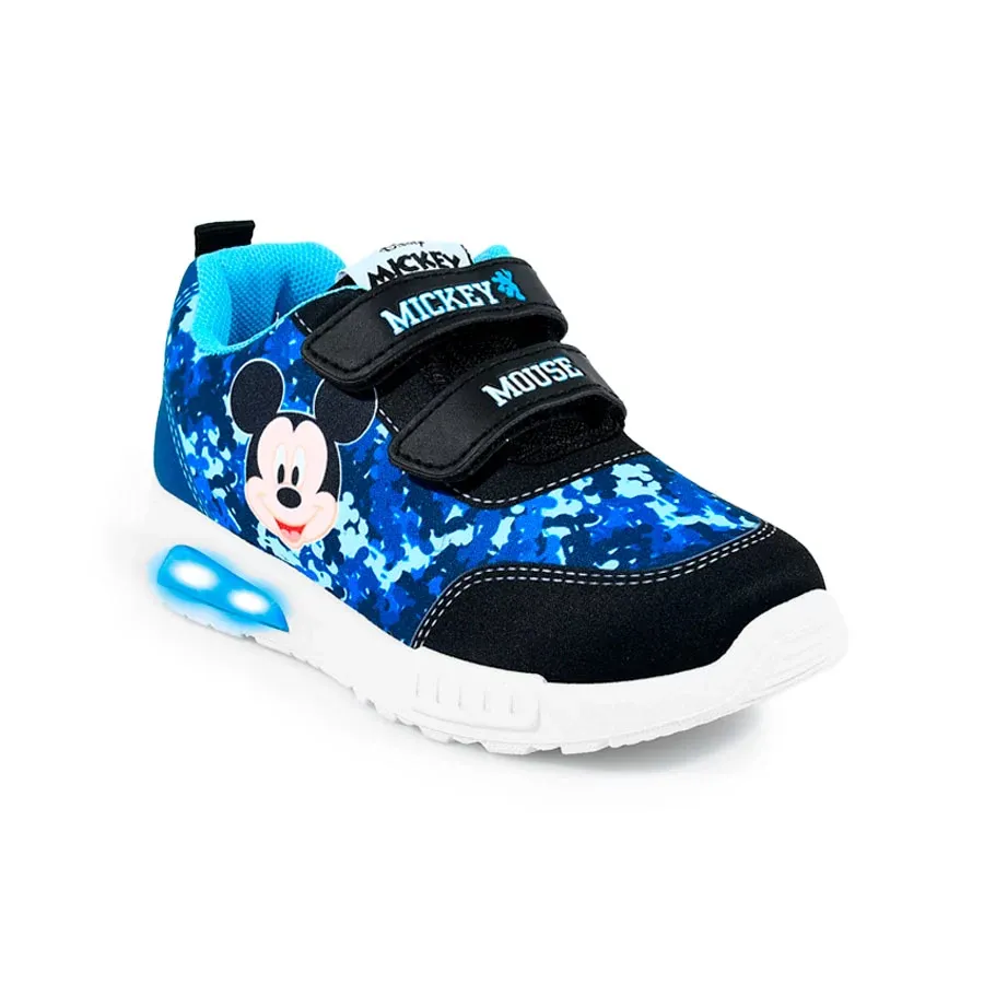 Imagen 1 de 4 de Zapatillas Footy Mickey C/Luz-NEGRO/AZUL