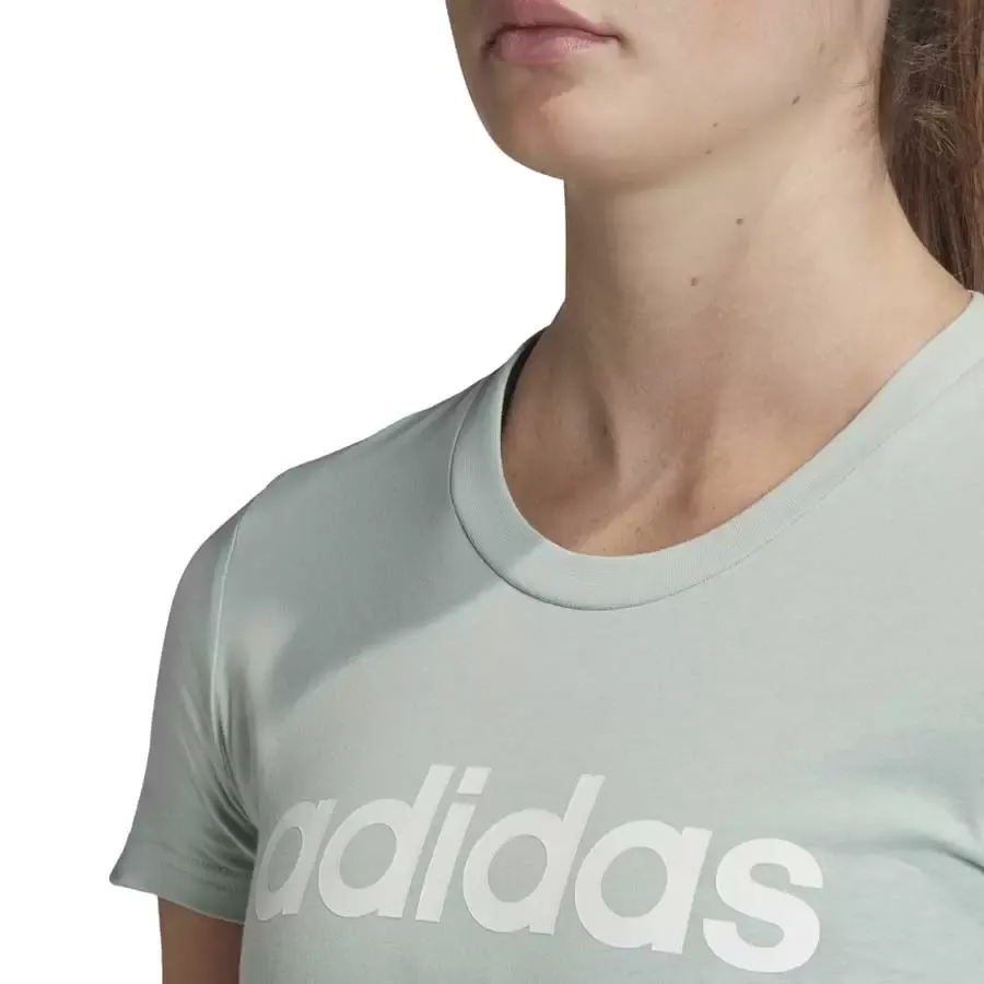 Imagen 2 de 4 de Remera adidas W E Lin Slim T-VERDE