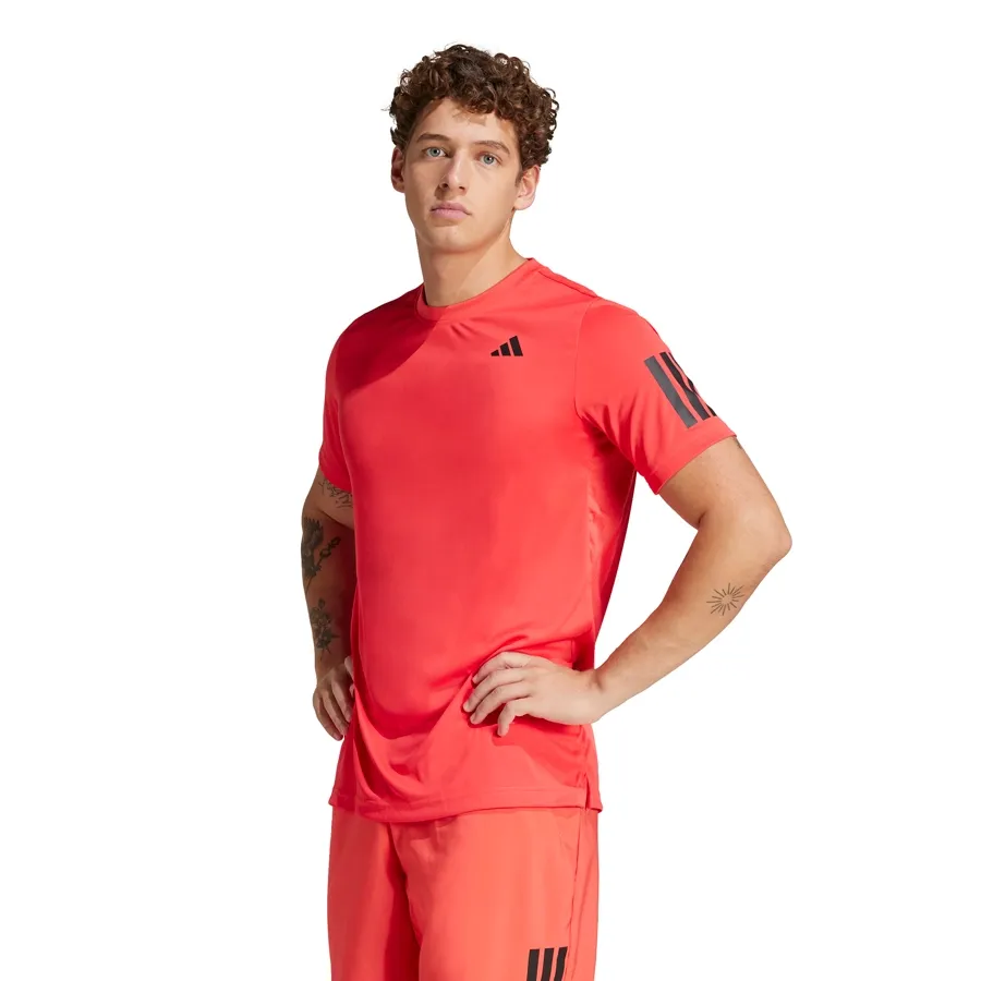 Imagen 1 de 6 de Remera adidas Club Tennis 3 Tiras-ROJO