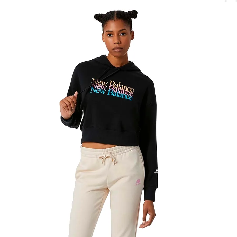 Imagen 2 de 4 de Buzo New Balance Essentials Celebrate Fleece-NEGRO/AMARILLO/ROSA/CELESTE