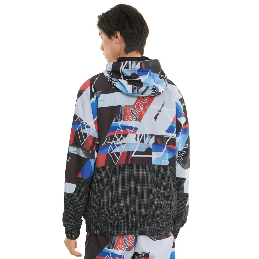 Imagen 3 de 4 de Campera Puma Street BMW M Motorsport-NEGRO/BLANCO/ROJO