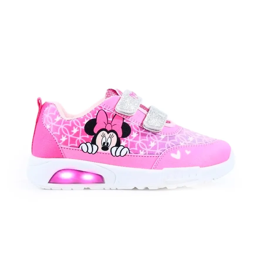 Imagen 0 de 3 de Zapatillas Footy Sublimado C/Luz Minnie-FUCSIA/PLATA/BLANCO