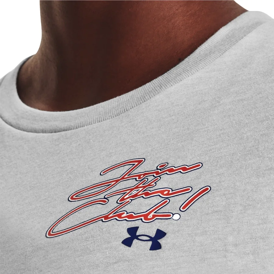 Imagen 1 de 5 de Remera Under Armour Join The Club-GRIS/ROJO