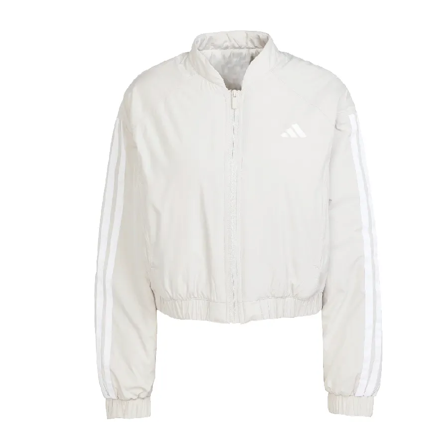 Imagen 2 de 5 de Campera adidas Bómber Corta Térmica Essentials 3 Tiras-BEIGE