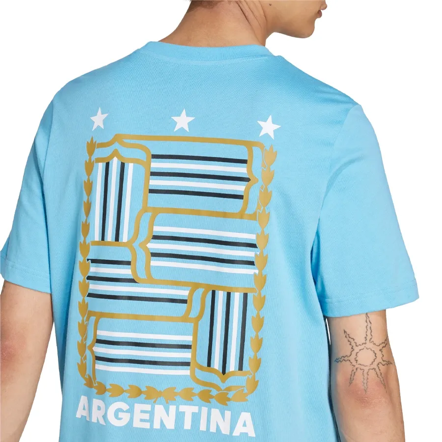 Imagen 4 de 5 de Remera adidas Argentina Fan-CELESTE
