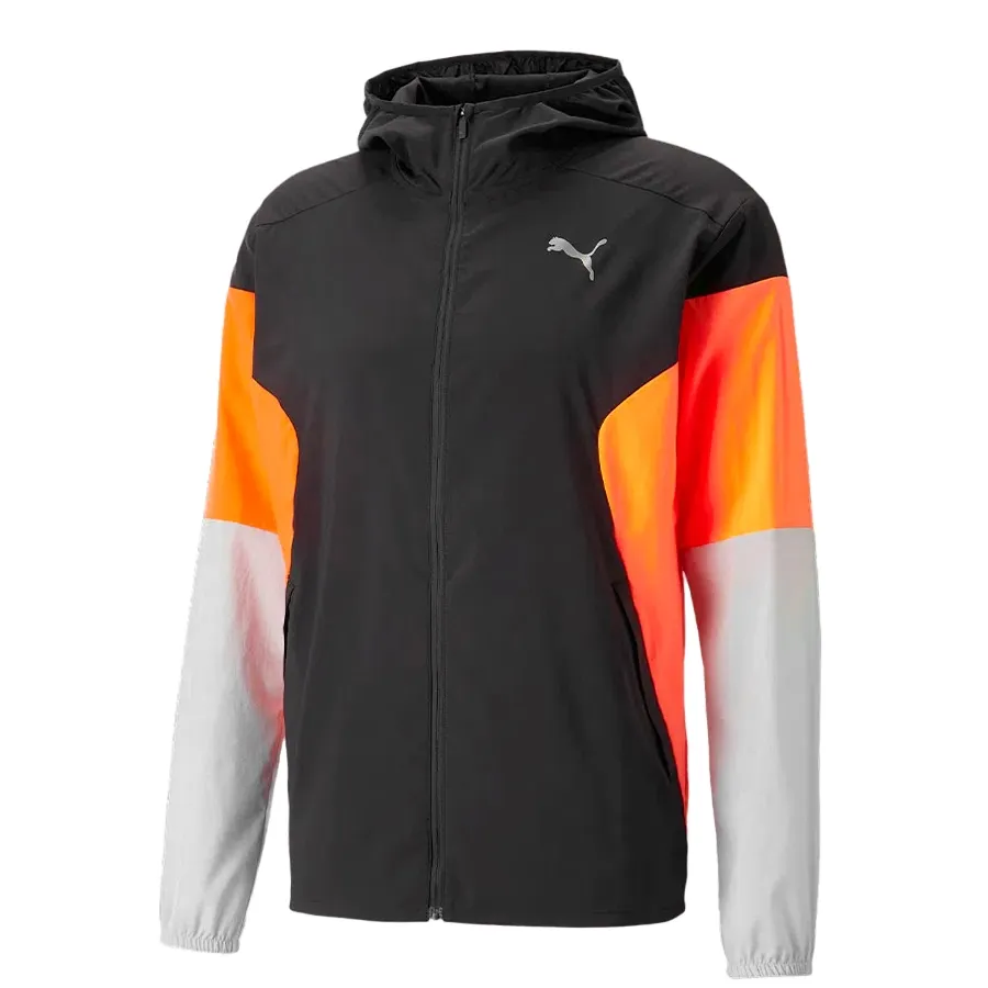 Imagen 0 de 4 de Campera Puma Run Lightweight-NEGRO/NARANJA FLUOR
