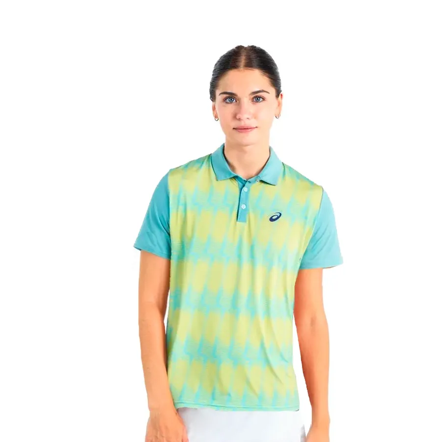 Imagen 0 de 1 de Remera Asics Polo Tenis-LIMA/VERDE AGUA