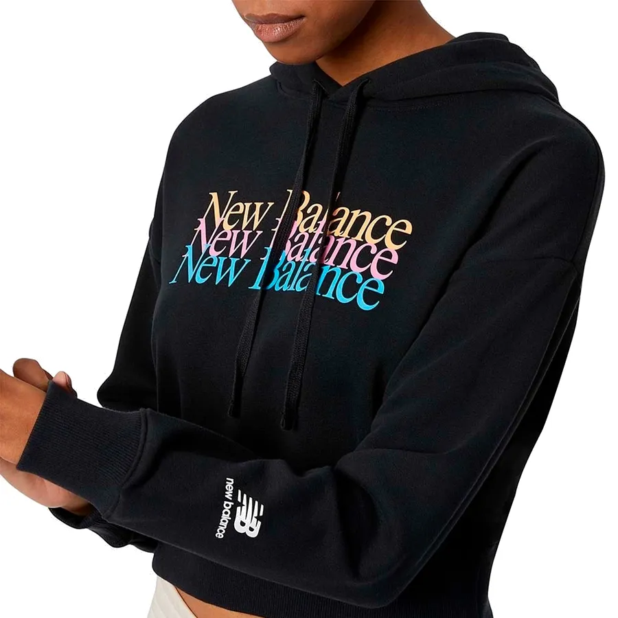 Imagen 1 de 4 de Buzo New Balance Essentials Celebrate Fleece-NEGRO/AMARILLO/ROSA/CELESTE