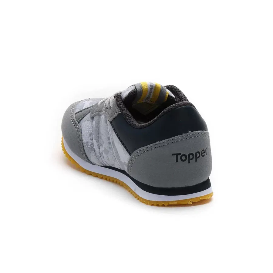 Imagen 2 de 4 de Zapatillas Topper Theo Camping Bebe-GRIS/VERDE/BLANCO