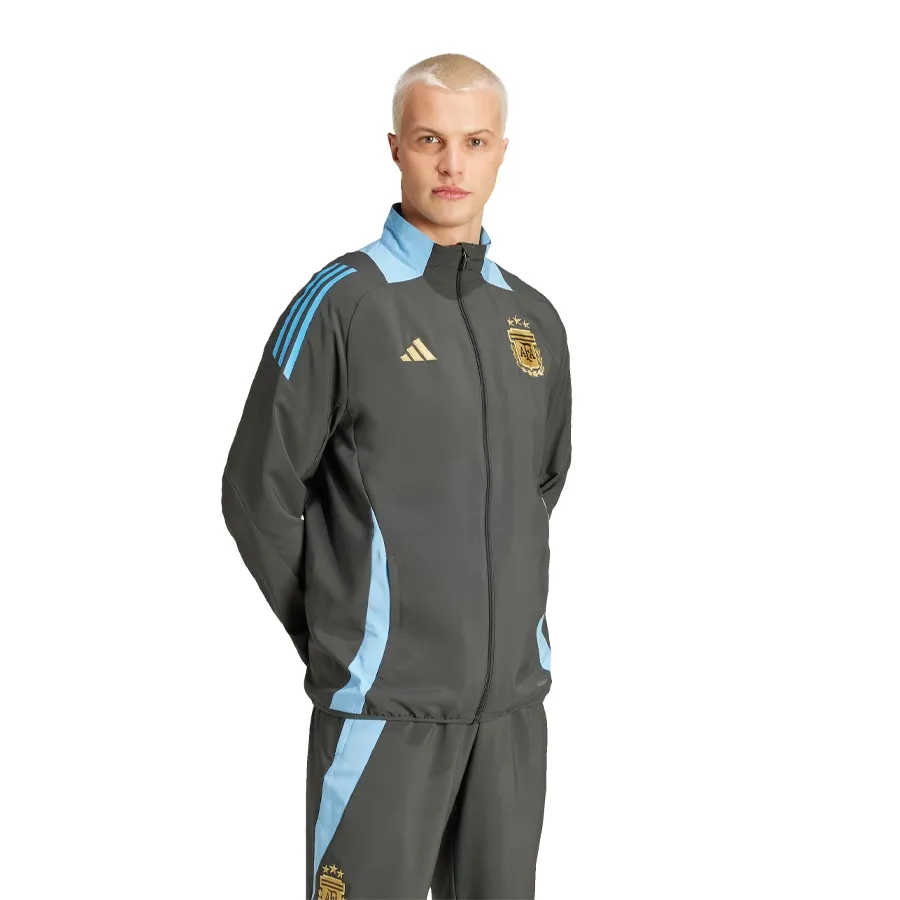 Imagen 1 de 6 de Campera adidas Presentación Argentina 24-GRAFITO/CELESTE