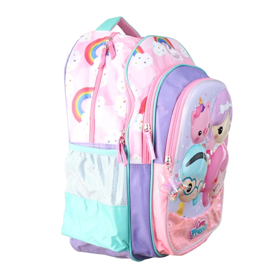 Imagen 1 de 3 de Mochila Footy Espalda 18 Cool Frie-ROSA/VIOLETA