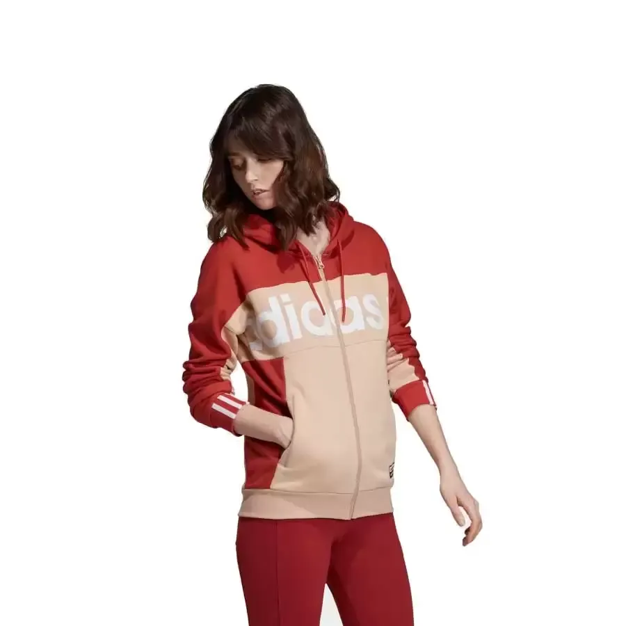 Imagen 3 de 6 de Campera adidas originals Tt Hooded-CORAL/BLANCO