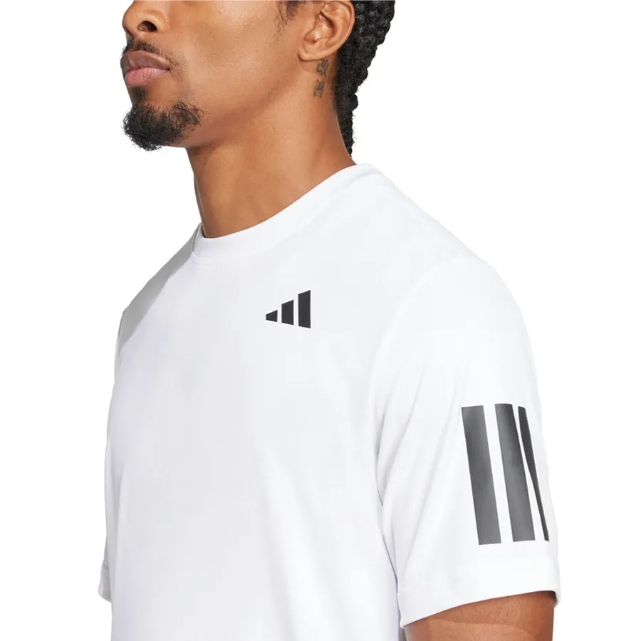 Imagen 4 de 6 de Remera adidas Club Tennis 3 Tiras-BLANCO/NEGRO