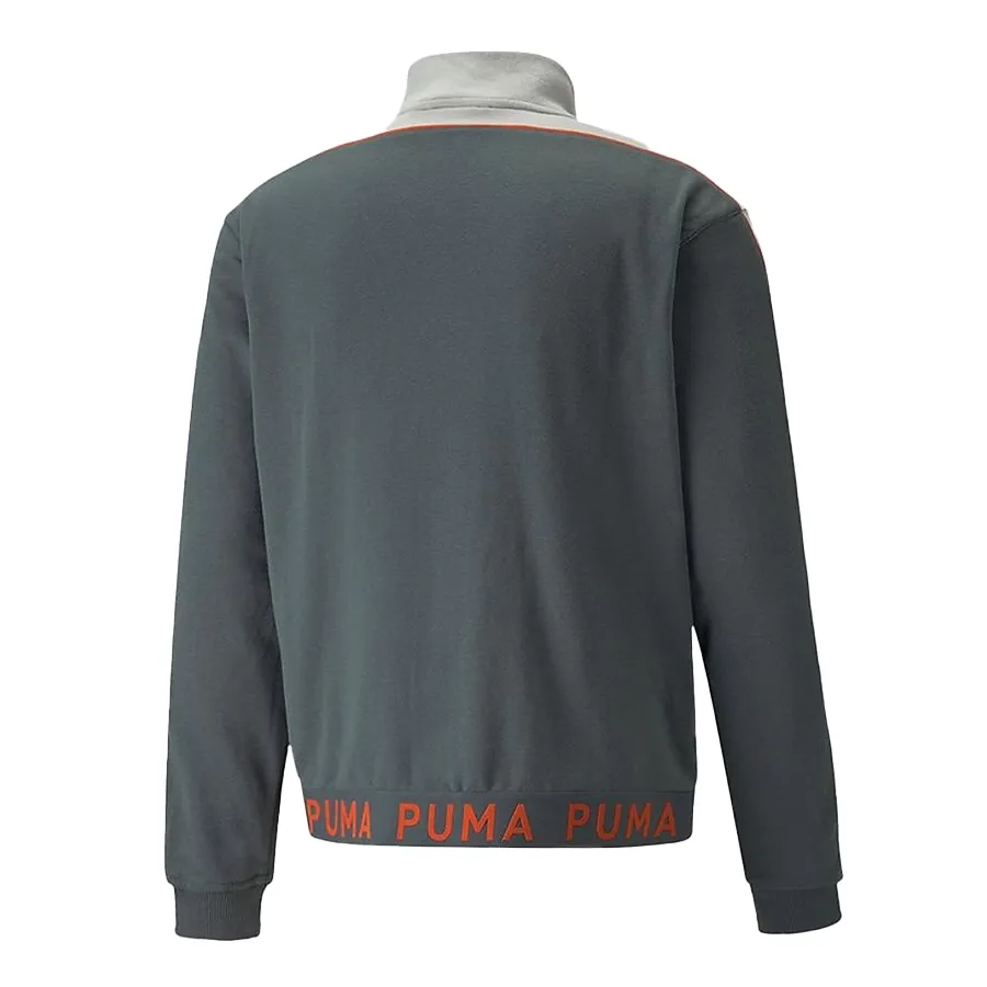 Imagen 1 de 3 de Campera Puma Train Full Zip-GRAFITO/NARANJA