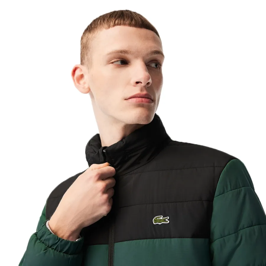 Imagen 3 de 6 de Campera Lacoste -VERDE MILITAR/NEGRO