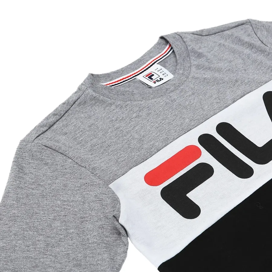 Imagen 2 de 3 de Remera Fila Juvenil Letter Colors-GRIS/BLANCO/NEGRO