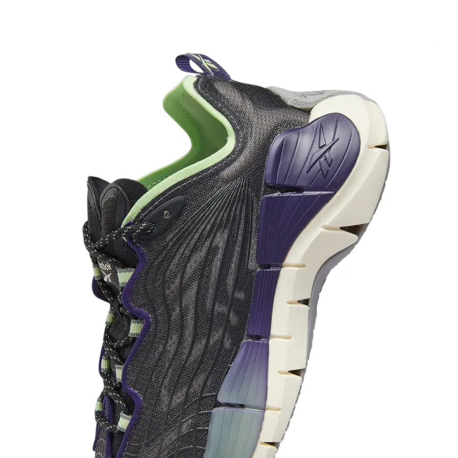 Imagen 5 de 7 de Zapatillas Reebok Zig Kinetica II-NEGRO/VIOLETA/VERDE