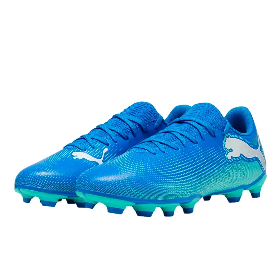 Imagen 3 de 5 de Botines Puma Future 7 Play Fg/Ag-AZUL FRANCIA/VERDE AGUA