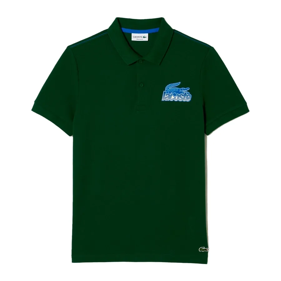Imagen 0 de 6 de Remera Lacoste Chemise Col Bord Cotes Ma-VERDE