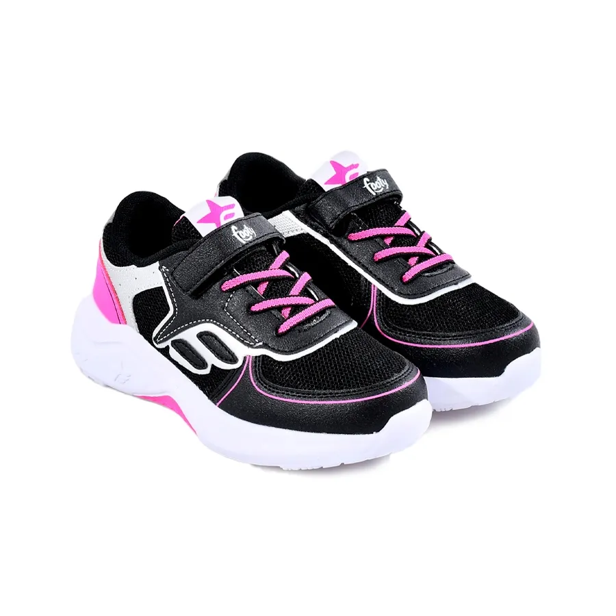 Imagen 1 de 3 de Zapatillas Footy Deportiva Top New Mini-NEGRO/PLATA/ROSA