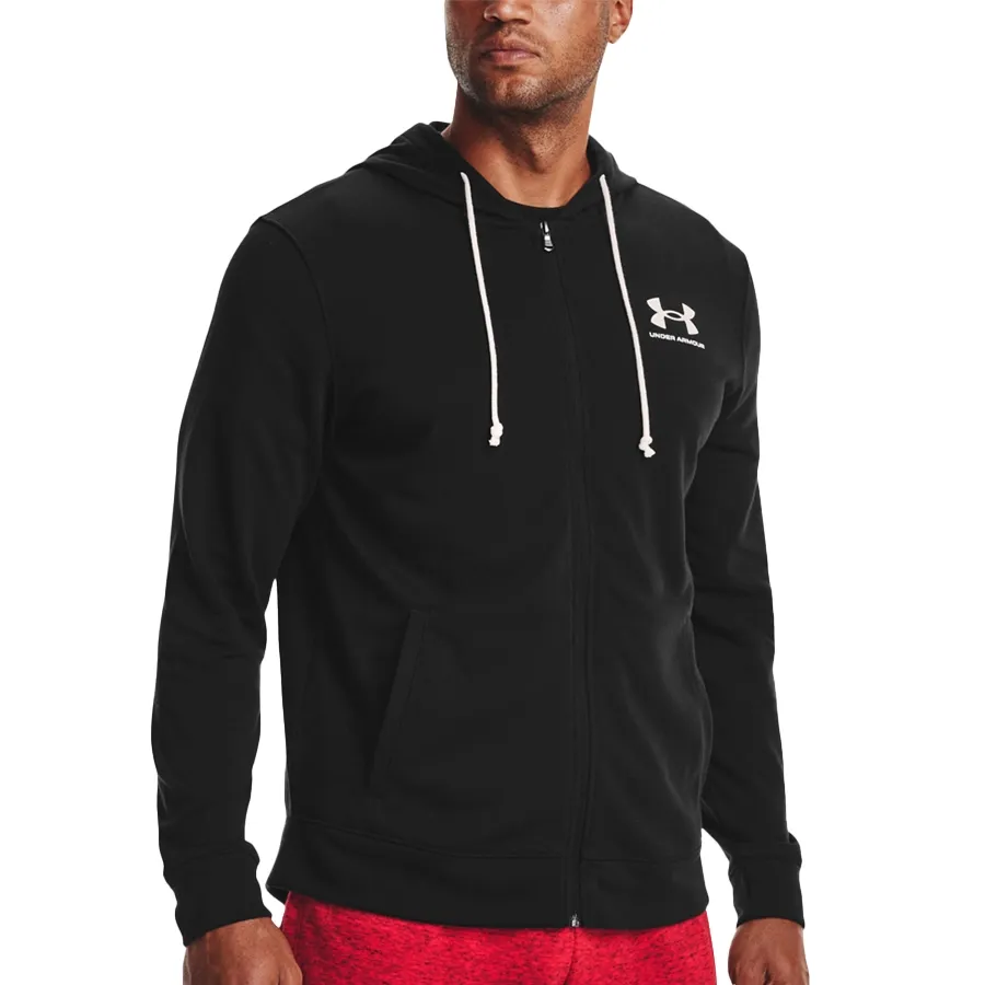 Imagen 2 de 5 de Campera Under Armour Rival Terry-NEGRO/BLANCO